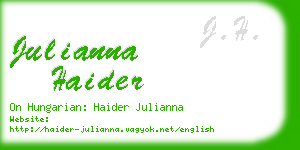 julianna haider business card